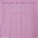 Pink Georgette Art Silk Saree with Embroidered Net Blouse, Indian women's fashion accessory