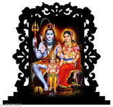 Multicolor acrylic Shiva murti idol, ideal for car, home decor, office or study table, divine decorative showpiece