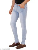 Dyed/washed slim fit men's denim jeans by SS Creation, size 32 (waist 32in, length 40in), Indian origin
