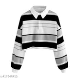 Multicolor tie-dye crop top, stylish and graceful women's regular sleeve lycra fitted top, rainbow design on Indian ethnic wear