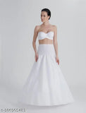 White net 2-layer petticoat for women's wedding dresses, size S-XXL, made in India