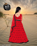 Polka dot semi-stitched net Lehenga Choli by Femisha Creation, free size for girls 3-15 years