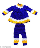 Wool self-design winter wear for newborn baby girls (0-12 months)