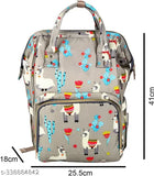 Large waterproof nylon diaper backpack, 41x18x25.5cm, unisex design with 16 pockets, suitable for travel or work