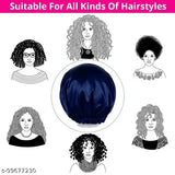 Blue Premium Satin Silk Hair Cap, adjustable skull cap for curly hair, protective sleep bonnet with dual layers, luxurious satin material, free size, India origin