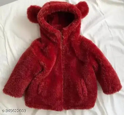 Modern wool sweatshirt, solid pattern for kids aged 5-8 years, funky girls design from India