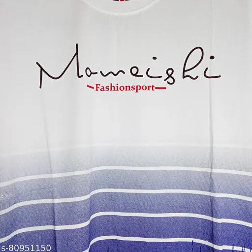 Men's cotton short sleeves printed casual t-shirt, pack of 1 (L), authentic Indian design for a laidback style