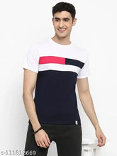 Colorblocked cotton men's t-shirt, short sleeves, cool and casual style by BUKKL