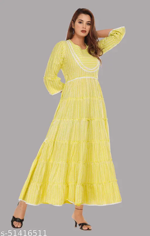 Maroon Georgette Chikankari Anarkali gown with three-quarter sleeves, women's long cotton kurti, India origin