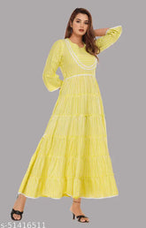 Maroon Georgette Chikankari Anarkali gown with three-quarter sleeves, women's long cotton kurti, India origin