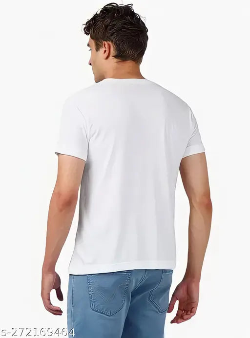Mens round neck polyester half sleeves printed Hindu design t-shirt, featuring cast katar motif. Perfect for daily wear and versatile fashion, ideal paired with jeans or trousers. Indian origin