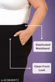 Cotton blend solid trouser pant for women, XL sizes available