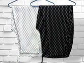 Cotton blend printed pants pack of 2, sizes 36, 38, 40, 42, 44, 46, X, self-design on display rack