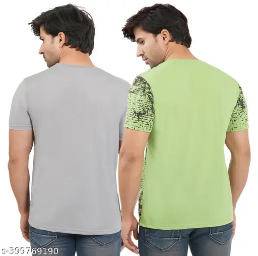 Polyester short-sleeve printed T-Shirt by SHAUN, popular Indian brand. Trendy, comfortable, and versatile fashion for men (S-9XL sizes)