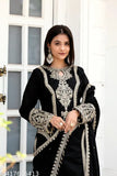 Budget-friendly Chinnon silk suit for parties, long-sleeved printed net design, single size available, Indian origin