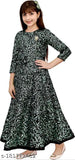 Chiffon, long sleeves party dress for girls, solid pattern, 3-4 years size, Indian origin