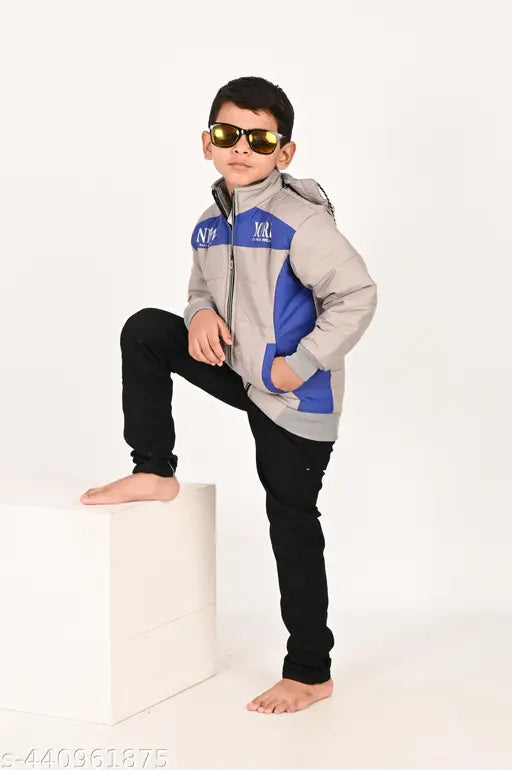 Multicolor Design, Warm Reversible Chiffon Jacket for Kids from NAAZ GARMENTS - Fashionable and Cozy Winter Essential