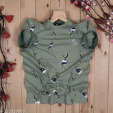 Pretty latest men's cotton blend t-shirts, short sleeves, printed design. High-quality, soft fabric, bio-wash with 190 GSM. Made in India." (124 characters)
