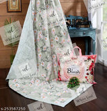 Cotton double bed AC comforter, white and cool for summer sleep