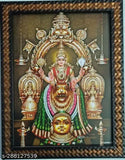 Kollur Goddess Mookambigai Ambal photo frame, 9x12 inches, Indian religious artifact