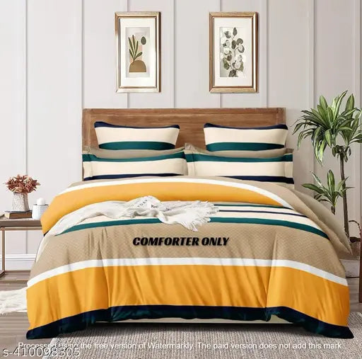 King size double bed Amrange microfiber reversible comforter/blanket, soft, hypoallergenic, air-conditioning compatible (230x250 cm)