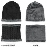 Woolen Aksmit winter cap (2 layers) with neck scarf for men & women, stylish and warm headgear