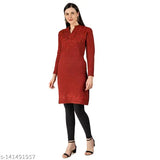 Embroidered wool kurti from the DIMSY COLLECTION, long sleeves, India