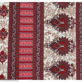 White Qfab saganeri pure cotton bedsheet with 2 pillow covers, ethnic motifs on double queen size bedding by DIGITRENDZZ