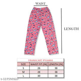 Multicolor cotton blend printed maxi pyjama pack of 4 by Franscart's - comfortable, stylish & versatile for yoga, jogging, sleepwear