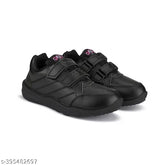 Synthetic leather Casual Velcro Running Shoes for Kids, ideal for ages 4-12, with PVC sole and Velcro fastening