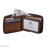 Handmade Hunter leather RFID-blocking wallet with 12 card slots, solid color design, premium quality materials from India