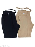 Solid cotton women's pants combo (pack of 2), breathable and comfortable for everyday wear