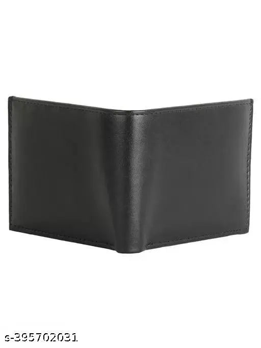 Brown leather bi-fold wallet, high-quality faux leather, men's stylish wallet, two compartments