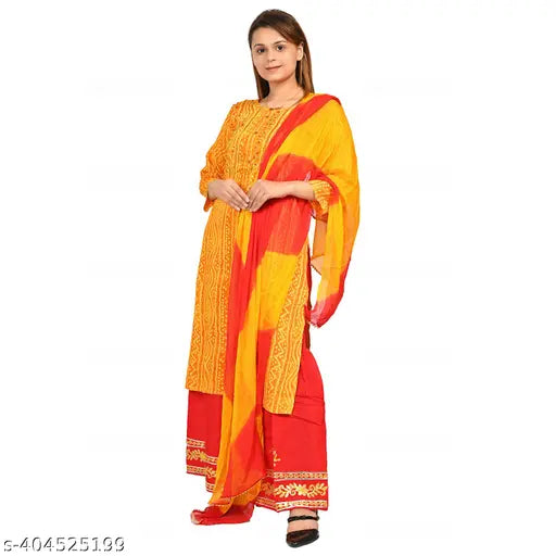 Colorful embroidered sharara with dupatta