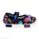 Navy Polyester Ballerina Flats - Cool Girls Fashionable Comfort for 14 Years Girls (PVC sole)