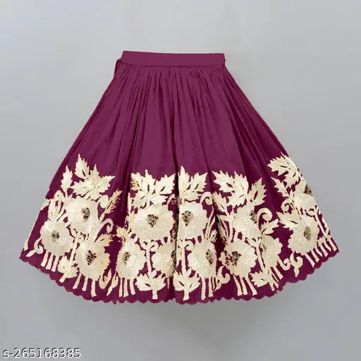 Georgette fabric embroidered ethnic wear lehenga choli for girls, Indian traditional outfit in various sizes (2-3 years to 7-8 years)