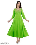 Rayon embroidered Totiyagreen kurti, casual to formal wear for women