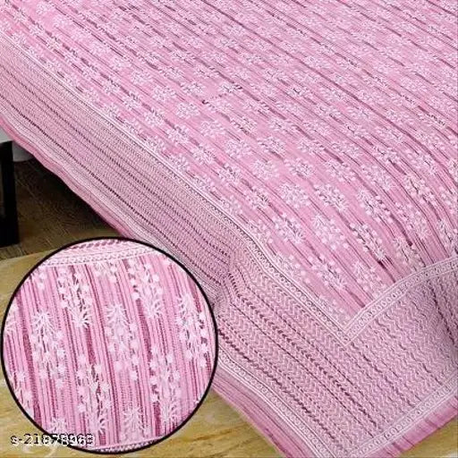 Cotton king size bedsheets, regular quality flat sheets with Jaipuri print, ideal for adults in air-conditioned rooms