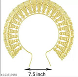 Golden brass arch for pooja and idols, Indian handicraft showpiece