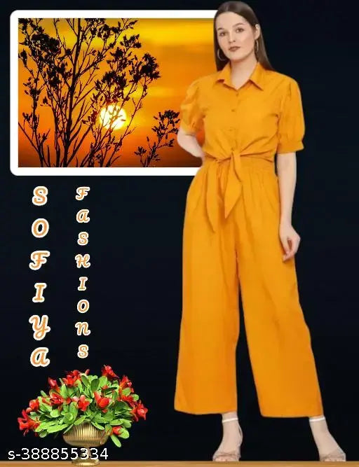 Stylish acrylic jumpsuit for pretty girls, solid color and sleeveless design, suitable for parties, casual or formal events
