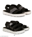 Black EVA sole sports combo sandals for men's summer - comfortable, lightweight, and breathable fashion floaters on foot
