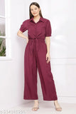 Women's solid 2-piece dress with stylish shrug jumpsuit in Poly Crepe, Indian-made, perfect for parties and events