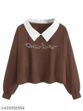 Oversized graphic long sleeve crop tops: stylish Korean-inspired tees with cool designs, cotton blend material