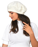Warm, embellished woolen beanie cap for women, designed by SoSh. Perfect for winter