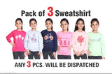 Wool net Girls RN sweatshirts combo for kids (3-11 years), India-made