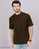 Large cotton plain t-shirt for men in multiple sizes (S-6XL) and colors (Black, Bottle Green, Brown, Maroon, Navy Blue, Pink, Light Green, White), made in India
