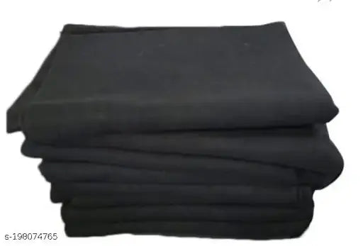Black polyester blanket, ideal for heavy winter use in donation drives (86" x 90" x 14")