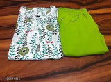 women's rayon print kurta pant set, Indian women's wear with soft rayon fabric, single size set in various sizes