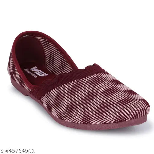 Textured textile jutti for women/Girls, vibrant color from FIXTIN, PVC sole