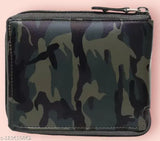 Solid faux leather bi-fold wallet, 4 card slots, slim design, durable PU leather, perfect for daily use